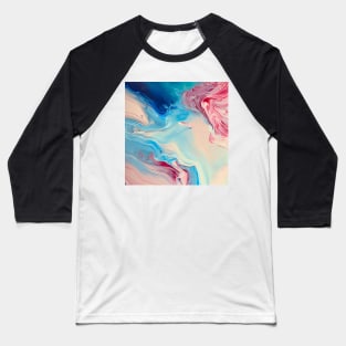 Mesmerizing acrylic abstract painting with pinks and blues Baseball T-Shirt